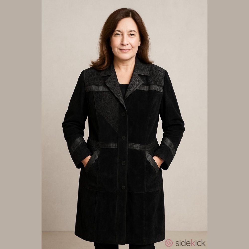 Vintage Cosa Nova 80's Suede Long Leather Coat Size M
